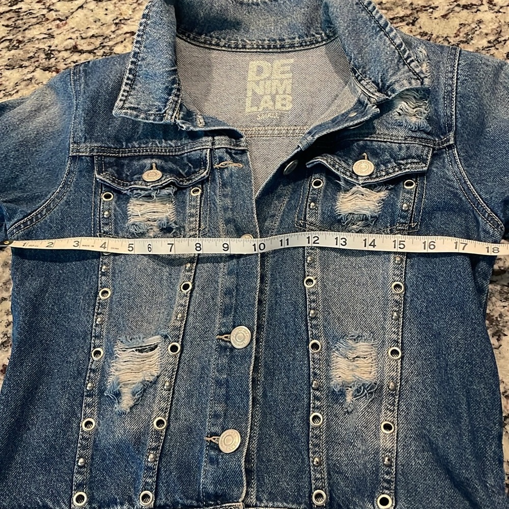 Denim Lab Distressed Jacket Size Small - Picture 5 of 8